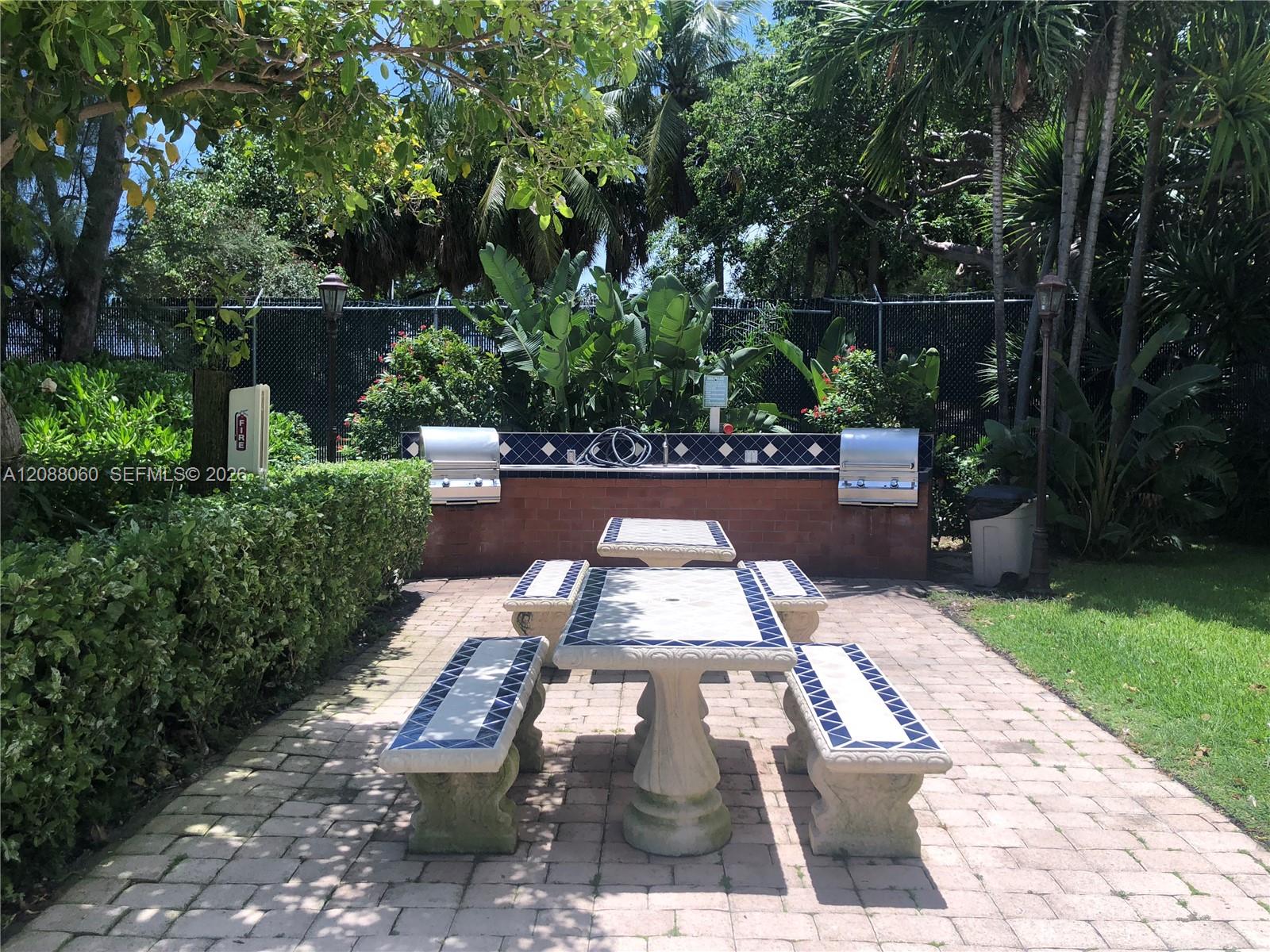 bbq adjacent to pool