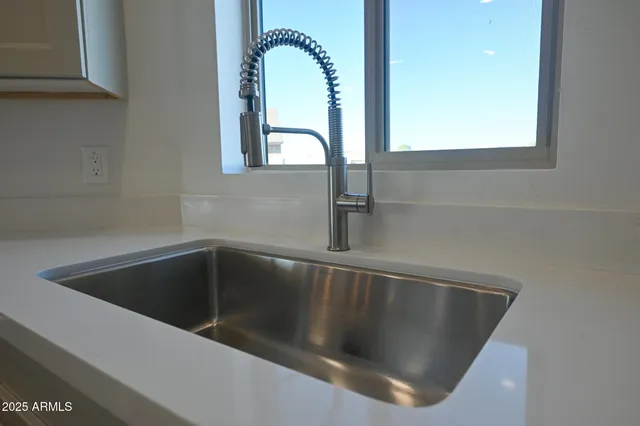 a close view of sink