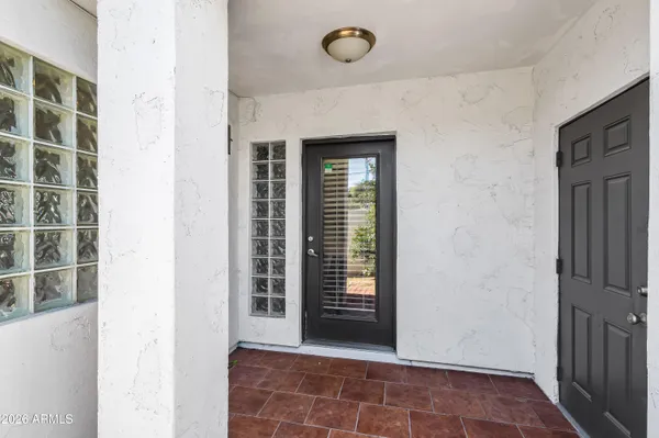 a view of an entryway door