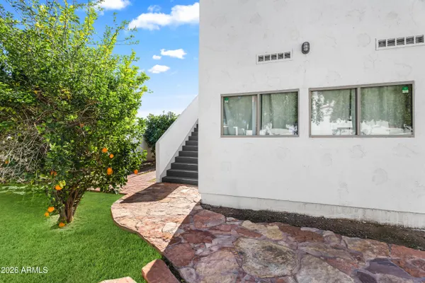 a view of an entrance