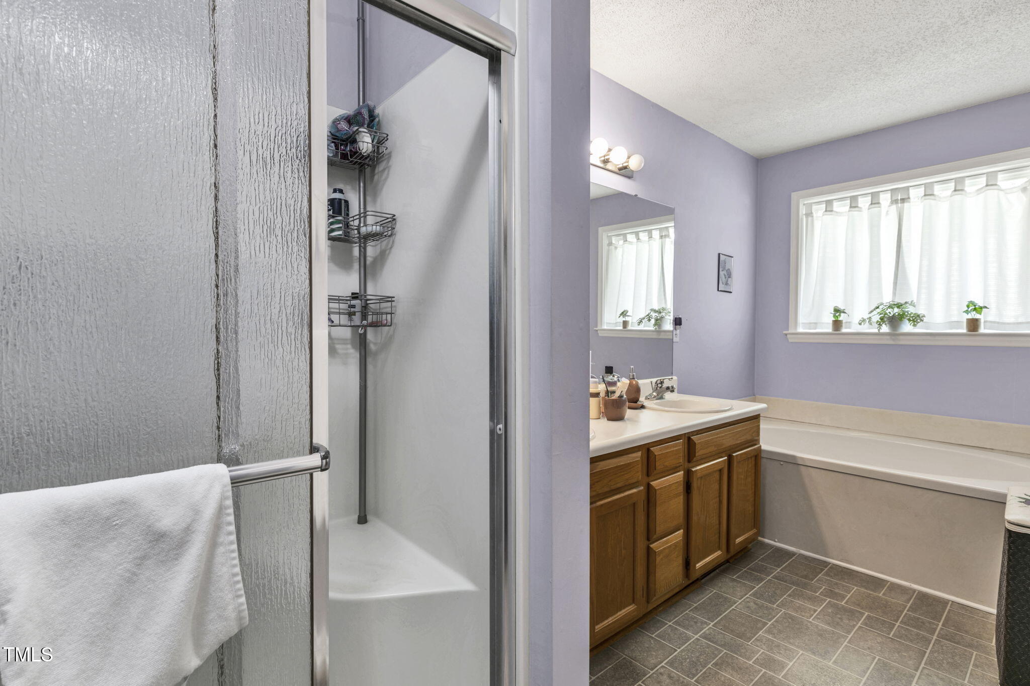 4317 Snow Goose Court Raleigh, NC 27616 - Photo 30 of 43 a bathroom with a tub sink and mirror