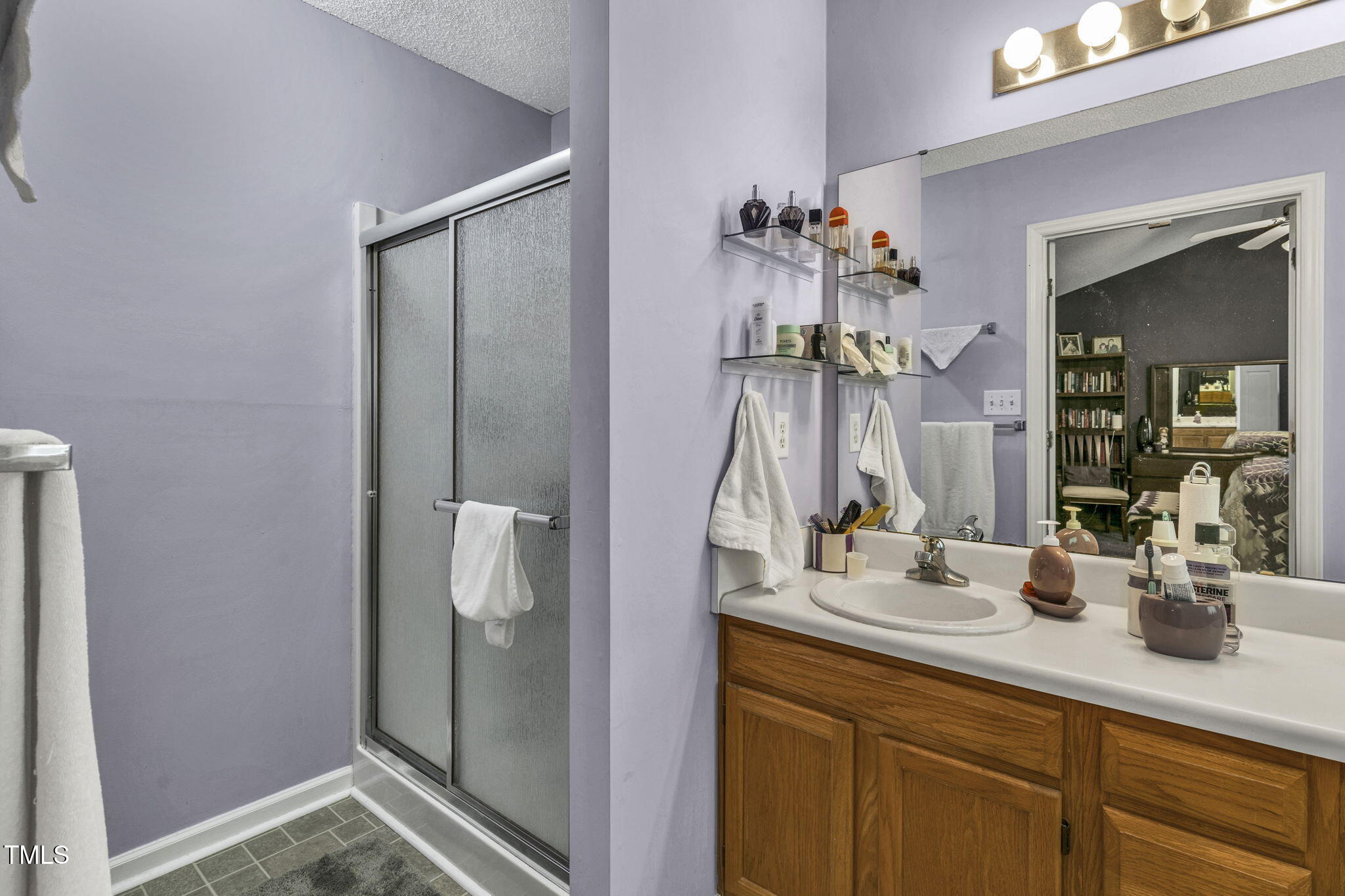 4317 Snow Goose Court Raleigh, NC 27616 - Photo 31 of 43 a bathroom with a sink and a mirror