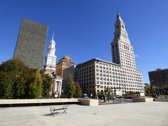 a view of building with street view