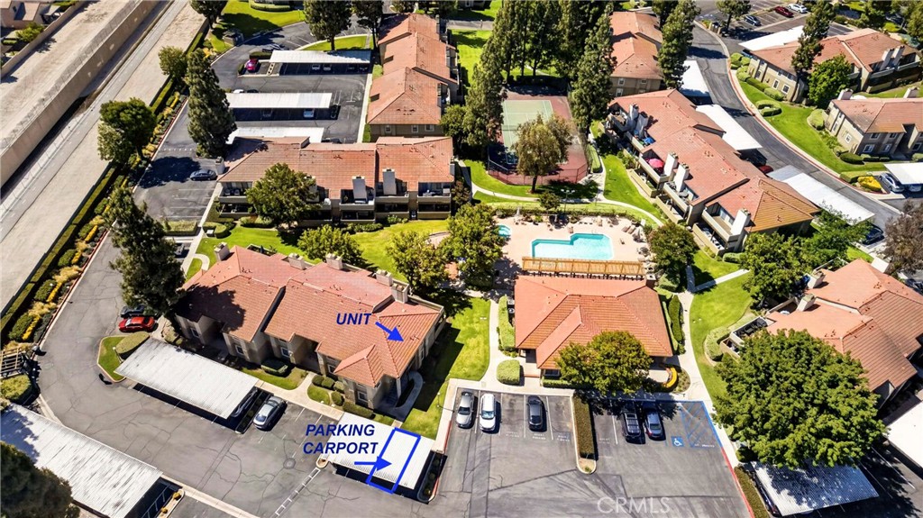 10151 Arrow Route, Unit 26 Rancho Cucamonga, CA 91730 - Photo 32 of 35 an aerial view of residential houses with outdoor space