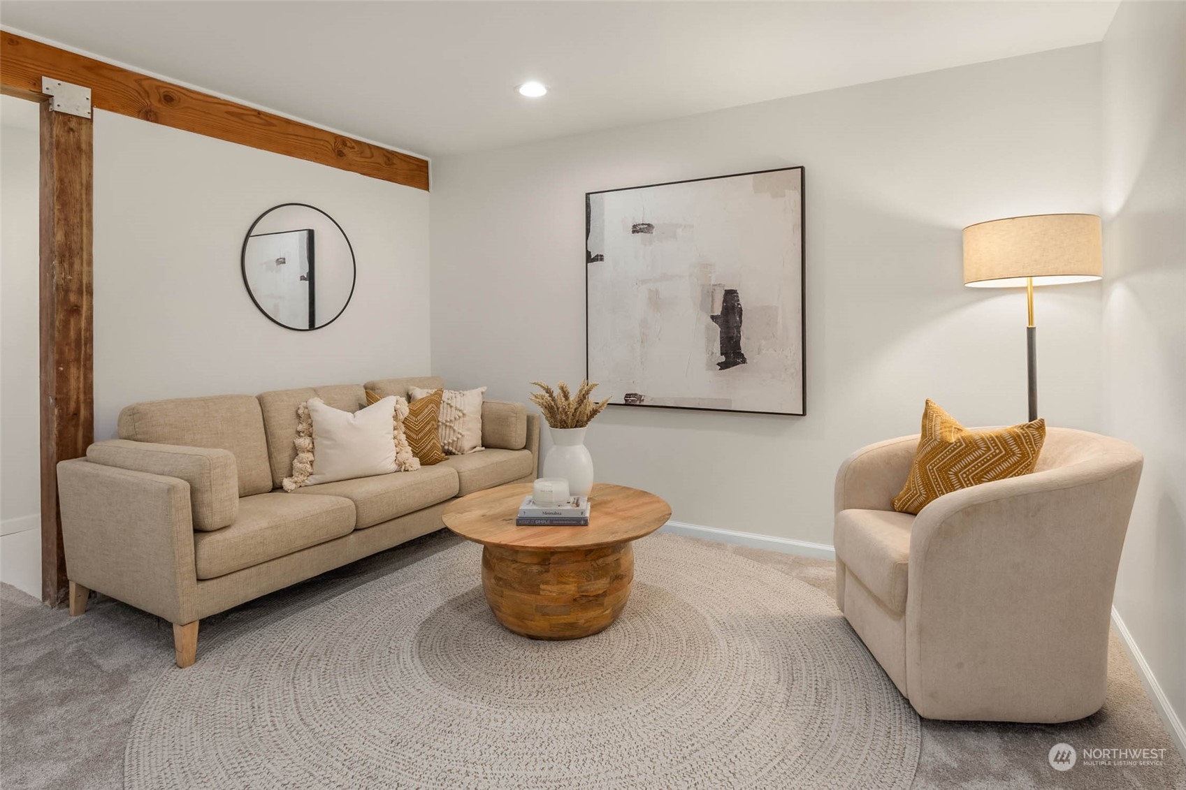 18604 29th Avenue Southeast Bothell, WA 98012 - Photo 32 of 40 a living room with furniture and a lamp