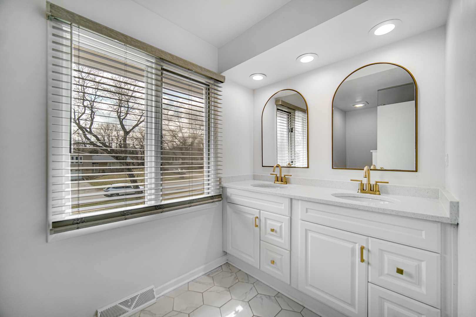 2945 Bob O Link Road Flossmoor, IL 60422 - Photo 23 of 24 a bathroom with a double vanity sink and a window