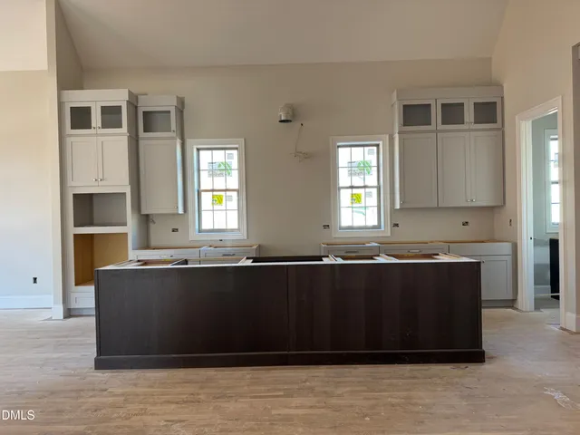 a workspace with furniture and window