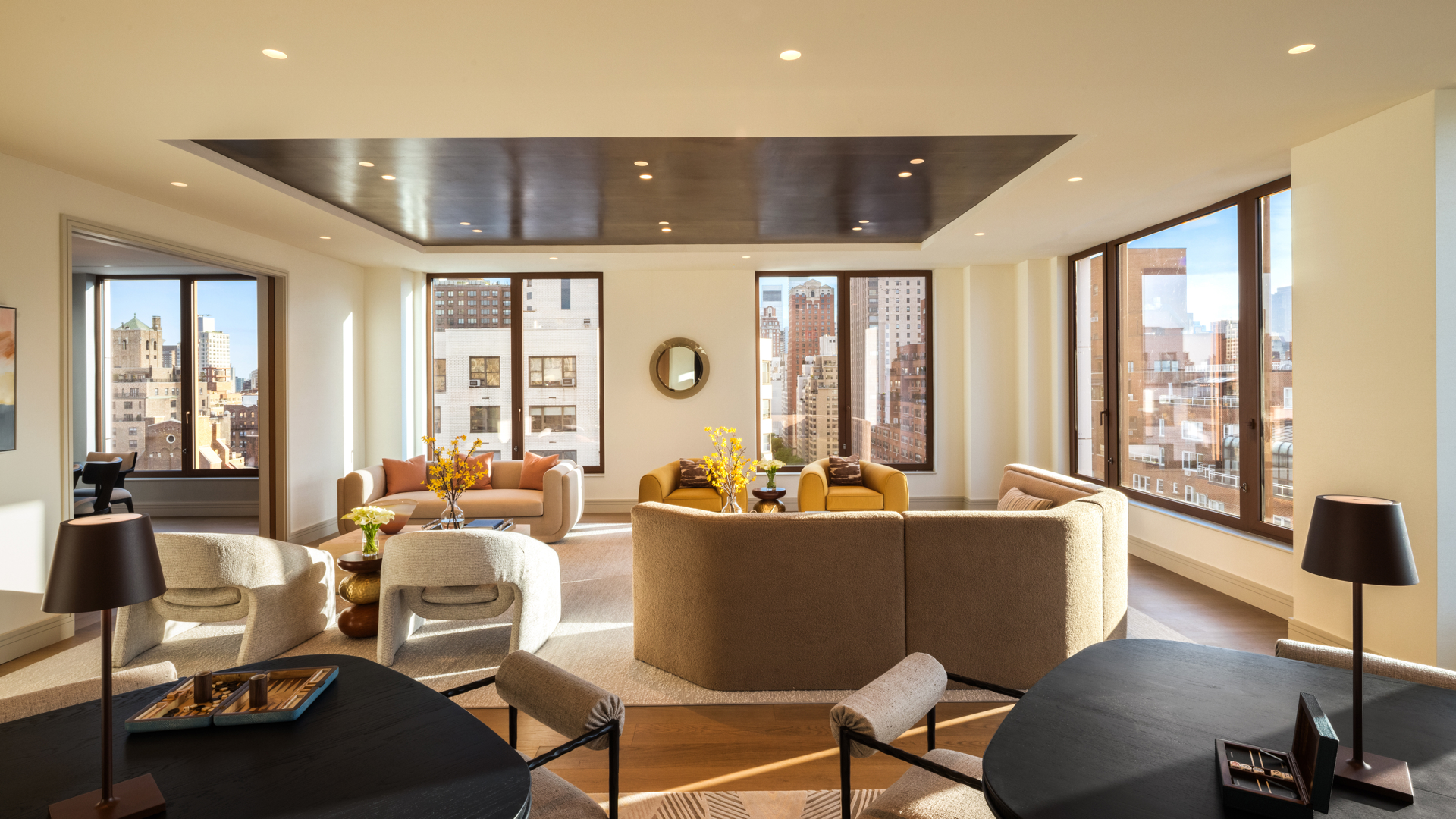 201 East 74th Street, Unit 6A Manhattan, NY 10021 - Photo 15 of 21 a living room with furniture and floor to ceiling window