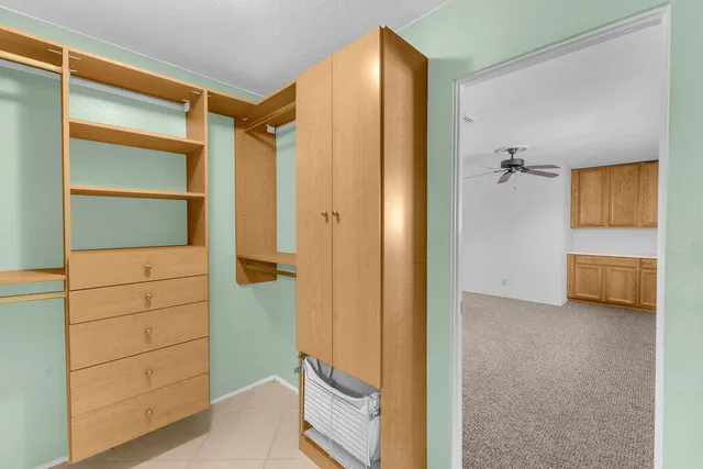 a view of closet area