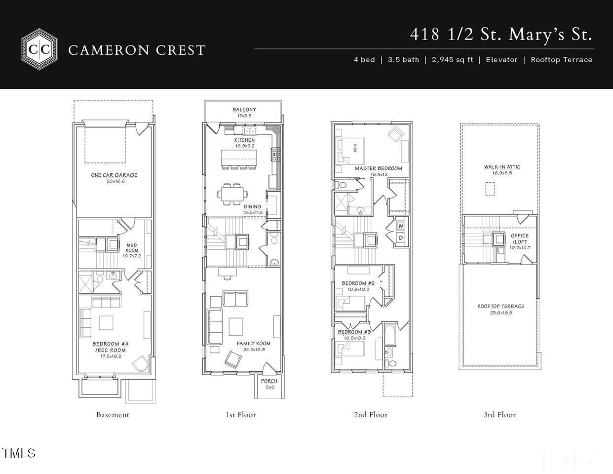 418 St Marys Street Raleigh, NC 27603 - Photo 40 of 40 Floorplan- 418.5 St. Mary's St.