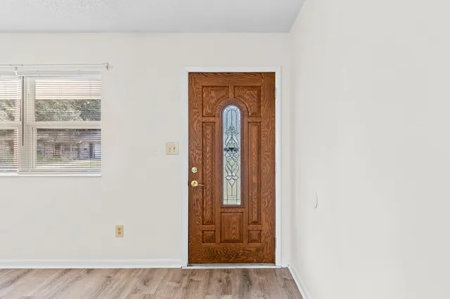 a view of front door with a door