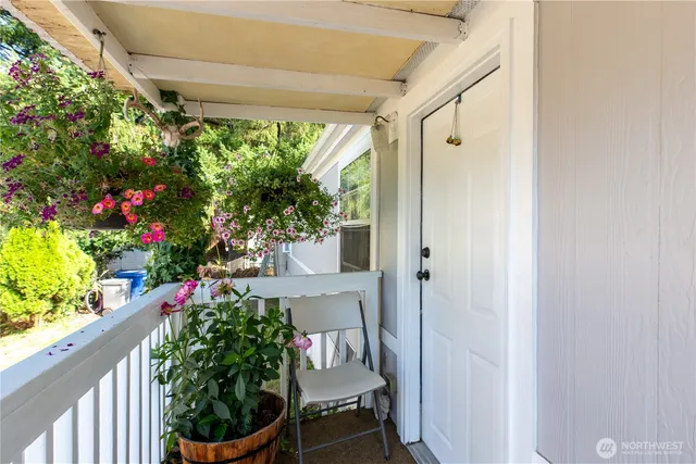 a house with a flower garden