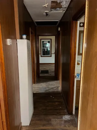 a view of a backyard of the house