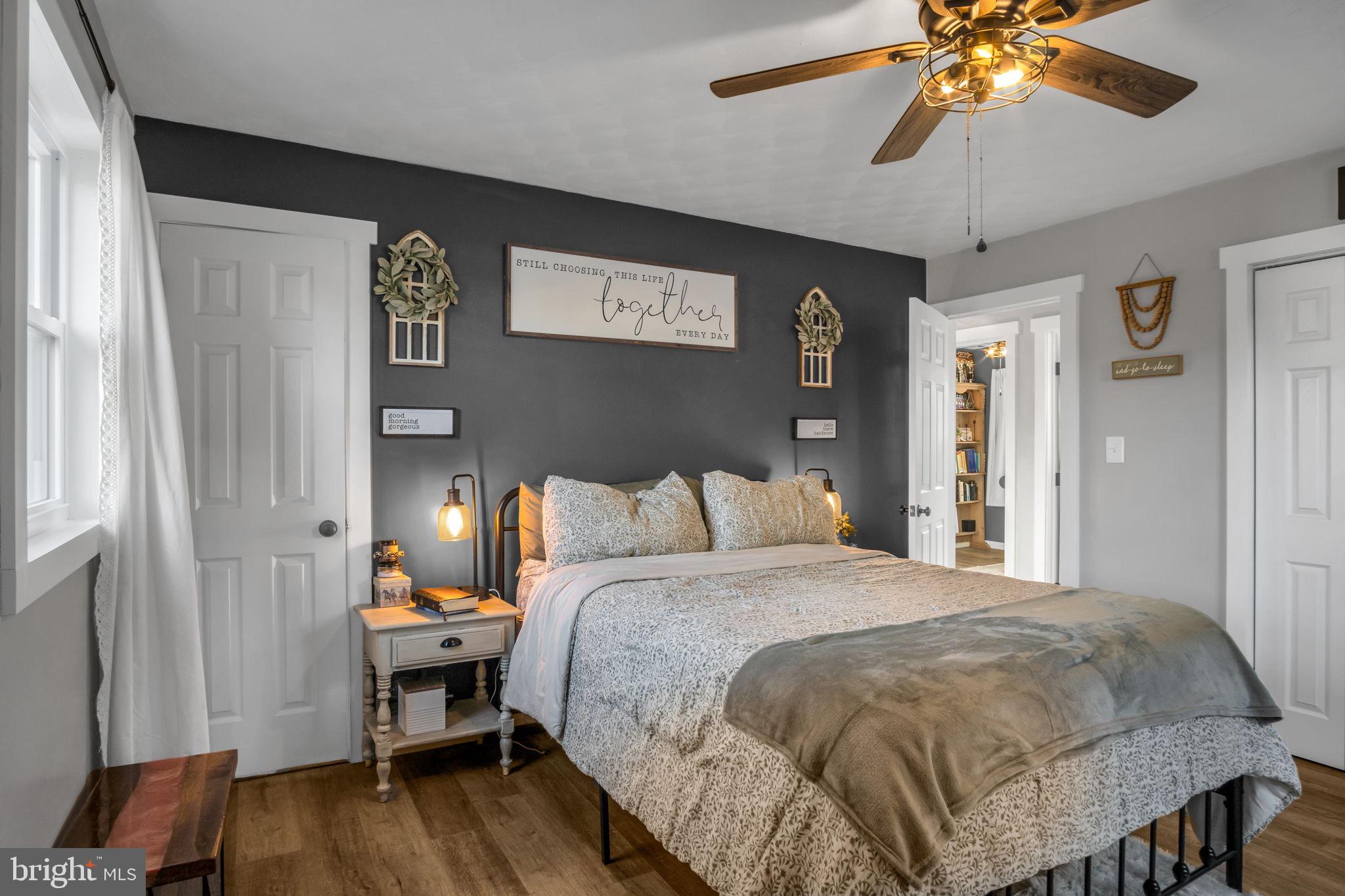 623 Bloserville Road Newville, PA 17241 - Photo 21 of 49 a bedroom with a bed and a chandelier