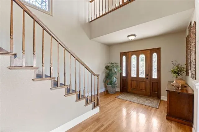a view of livingroom with furniture and wooden floor