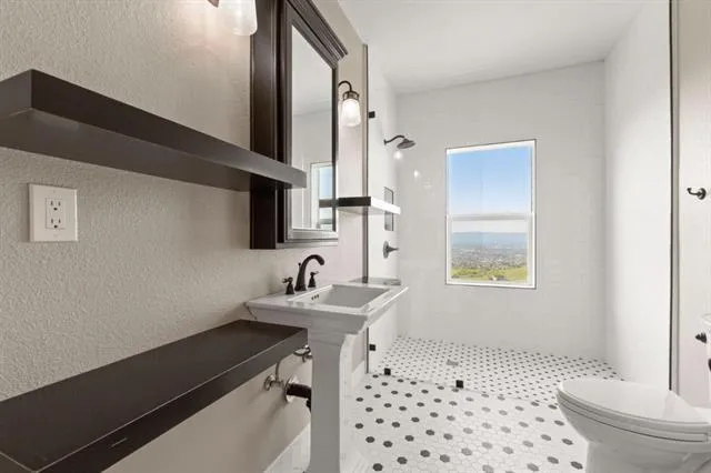 a view of a city from a balcony