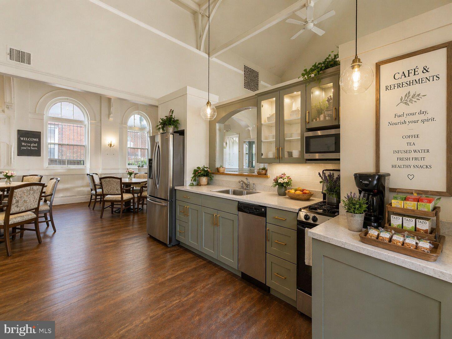 1401 Light Street Baltimore, MD 21230 - Photo 28 of 39 a kitchen with lots of counter top space and dining table
