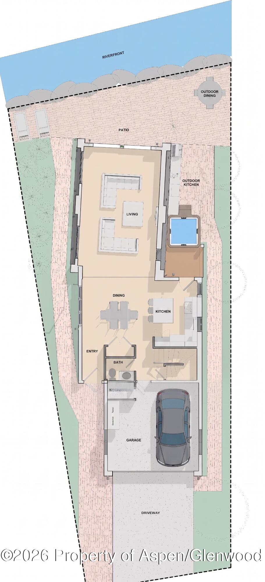 166 Swinging Bridge Lane Basalt, CO 81621 - Photo 32 of 33 Potential 3D Model - MAIN FLOOR PLAN