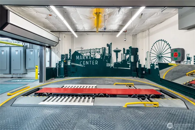 a kitchen with a table chairs and a counter top space