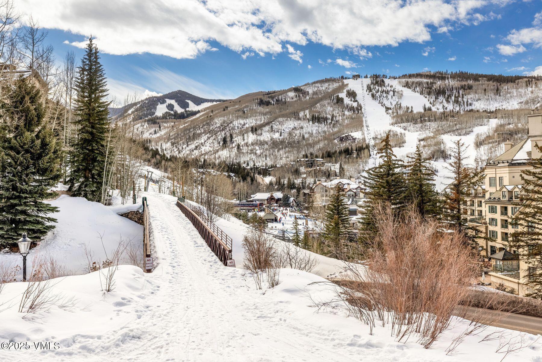 311 Offerson Road, Unit 232 Beaver Creek, CO 81620 - Photo 32 of 42 a view of a yard covered with snow in the background