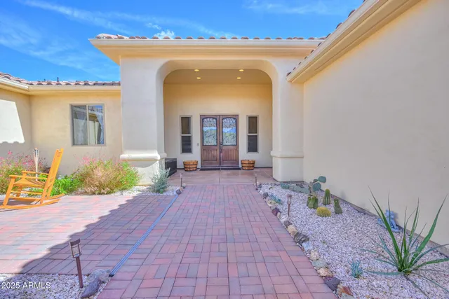 a front view of a house