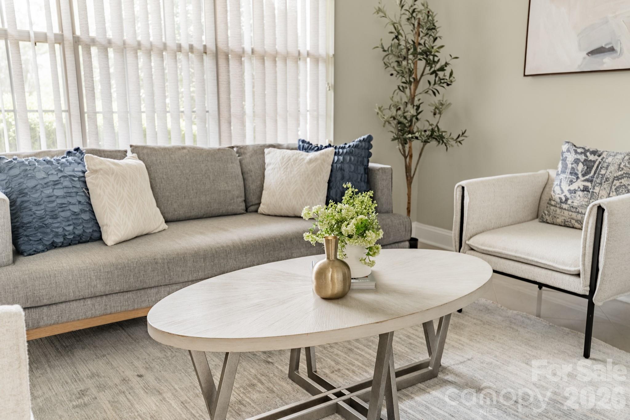 9226 Four Mile Creek Road Charlotte, NC 28277 - Photo 11 of 39 a living room with furniture and a potted plant