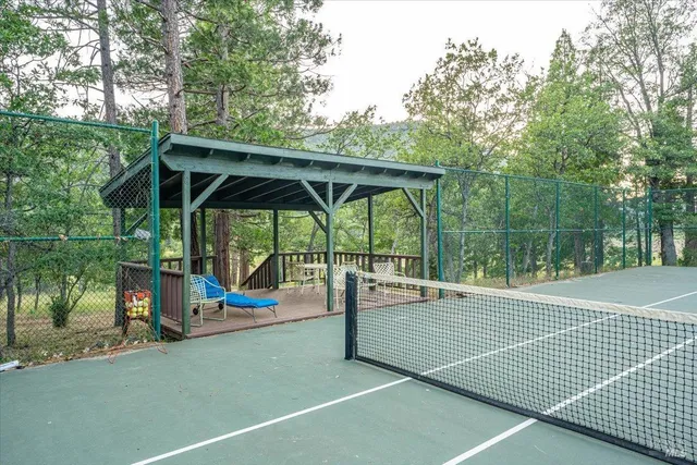 a view of outdoor space with seating