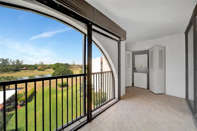 a view of a balcony with outdoor space