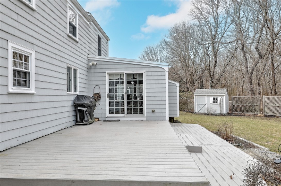 7 Lafayette Road Barrington, RI 02806 - Photo 27 of 27 Large 2 tiered deck and shed