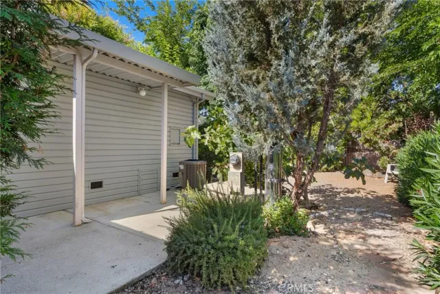 a plant is in front of a house
