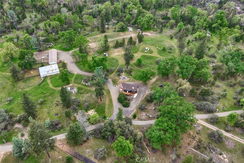 5027 Fox Creek Road Mariposa, CA 95338 - Photo 74 of 75 an aerial view of residential house with outdoor space and trees all around
