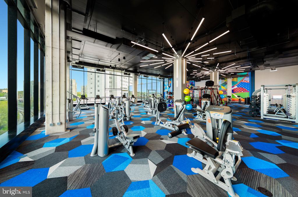 60 North 23rd Street, Unit 2605 Philadelphia, PA 19103 - Photo 22 of 31 a view of a room with gym equipment