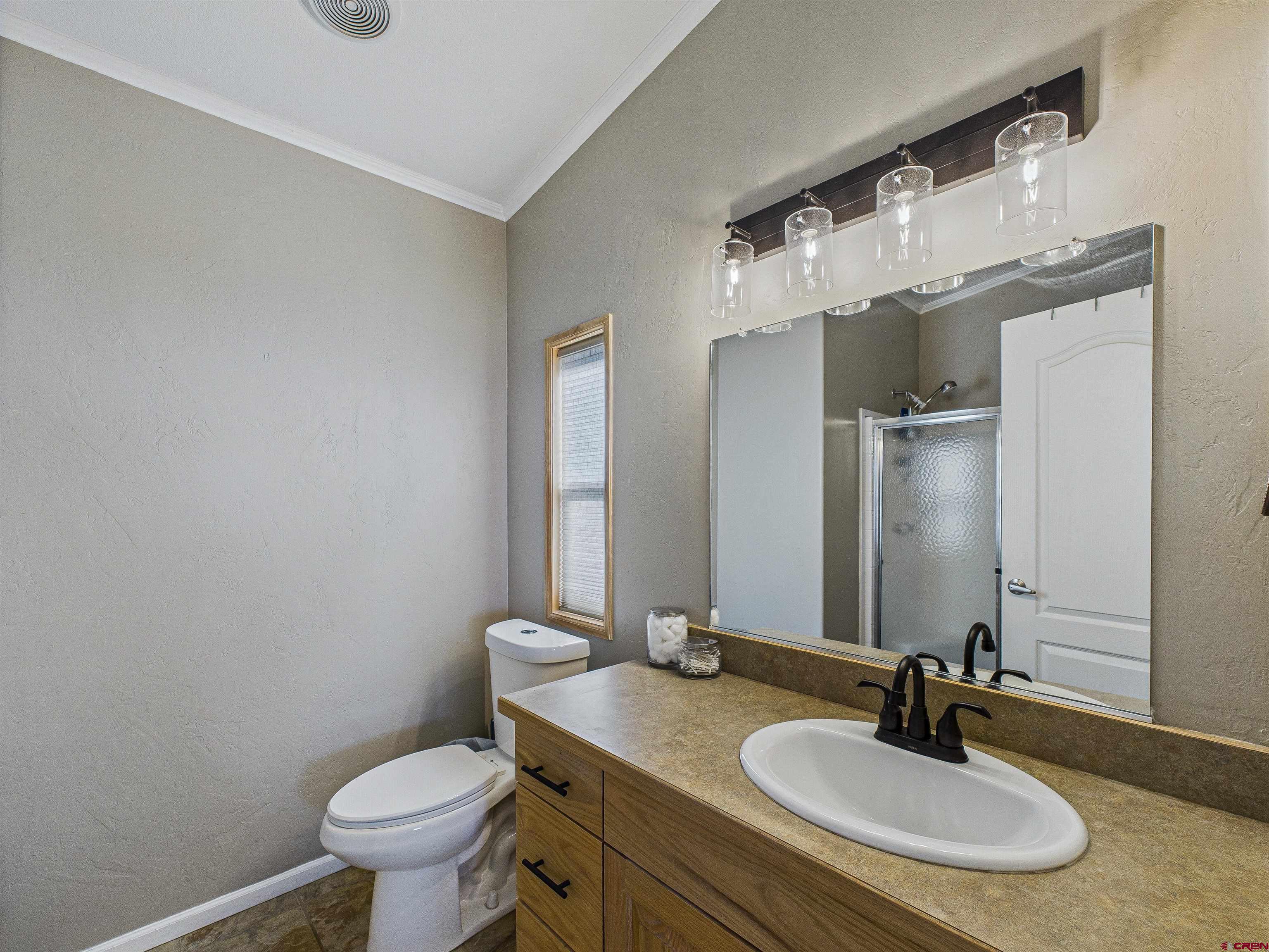 21578 Highway 65 Cedaredge, CO 81413 - Photo 37 of 45 a bathroom with a sink toilet and a mirror