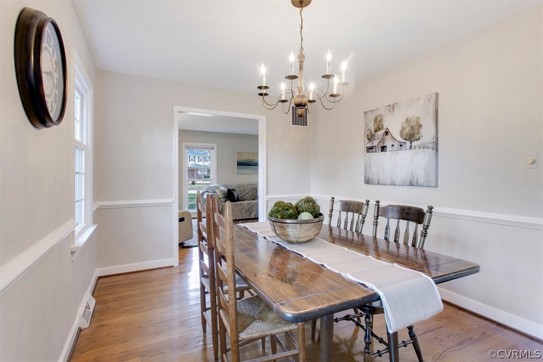 3670 Hemlock Road Chester, VA 23831 - Photo 17 of 49 a view of a dining room with furniture and wooden floor