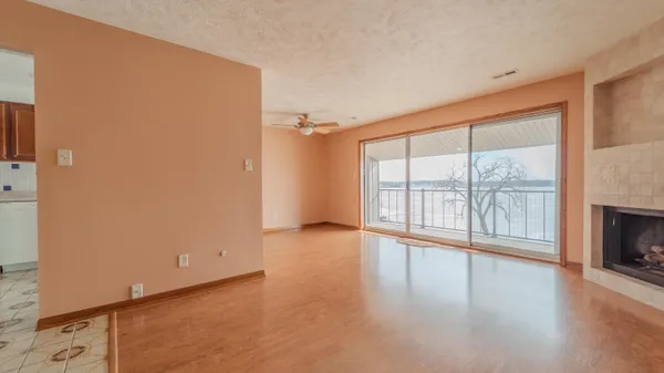 an empty room with a window