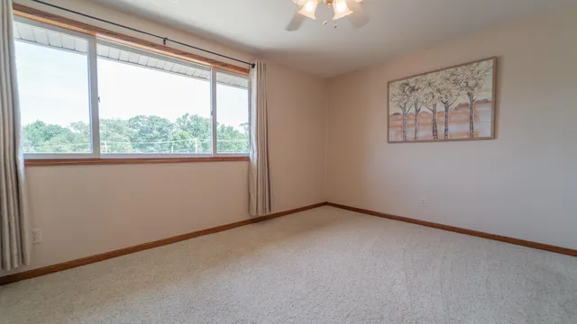 an empty room with a window