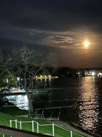 a view of swimming pool from a yard