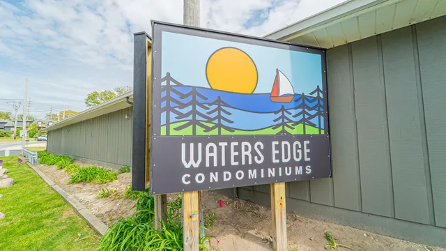 a sign on the side of a building