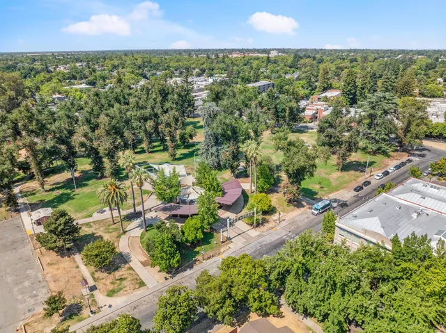 an aerial view of a city