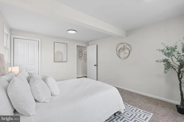 a front view of a house with a yard covered with trees