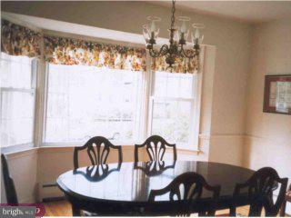 689 Vassar Road Wayne, PA 19087 - Photo 2 of 3 a view of a dining room with furniture a chandelier and large window
