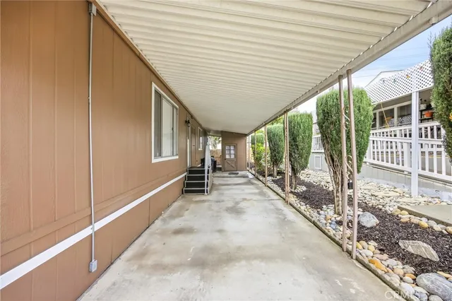 a view of a house with a balcony