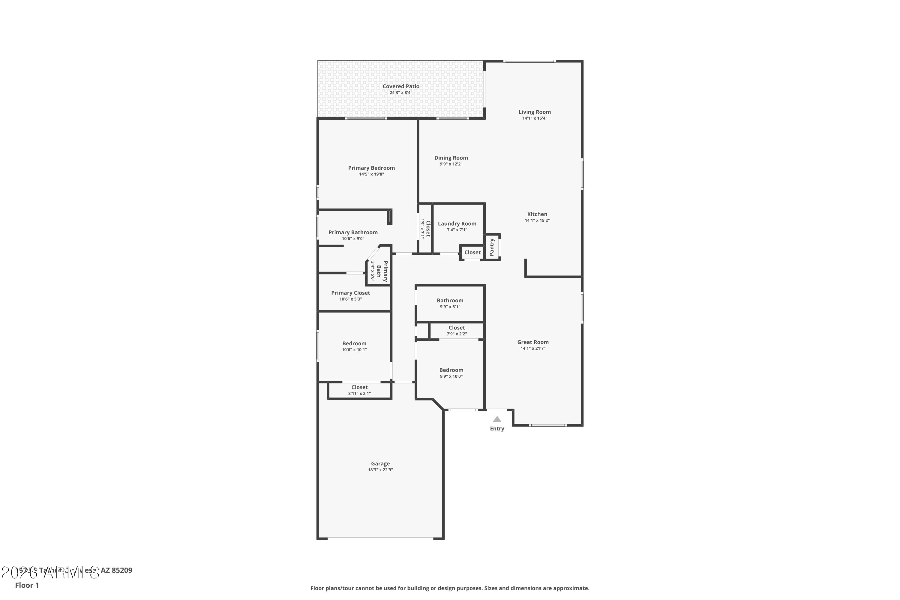1957 South Talbot Circle Mesa, AZ 85209 - Photo 35 of 35 a picture of floor plan