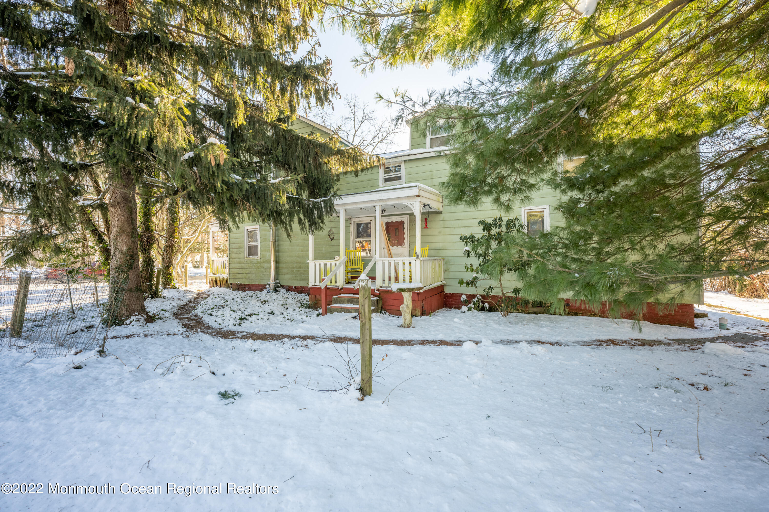 295 Newtons Corner Road Howell, NJ 07731 - Photo 7 of 42 a view of a house with a snow and trees