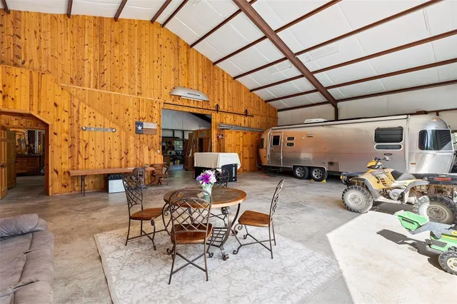 a outdoor space with lots of furniture