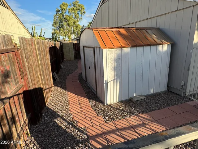 a backyard of a house