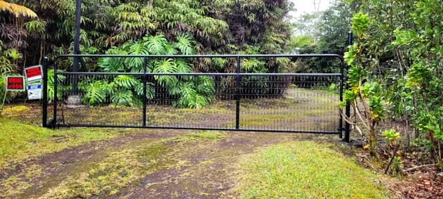 a view of a backyard