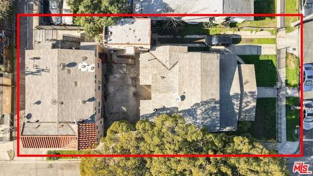 a view of a building with a window