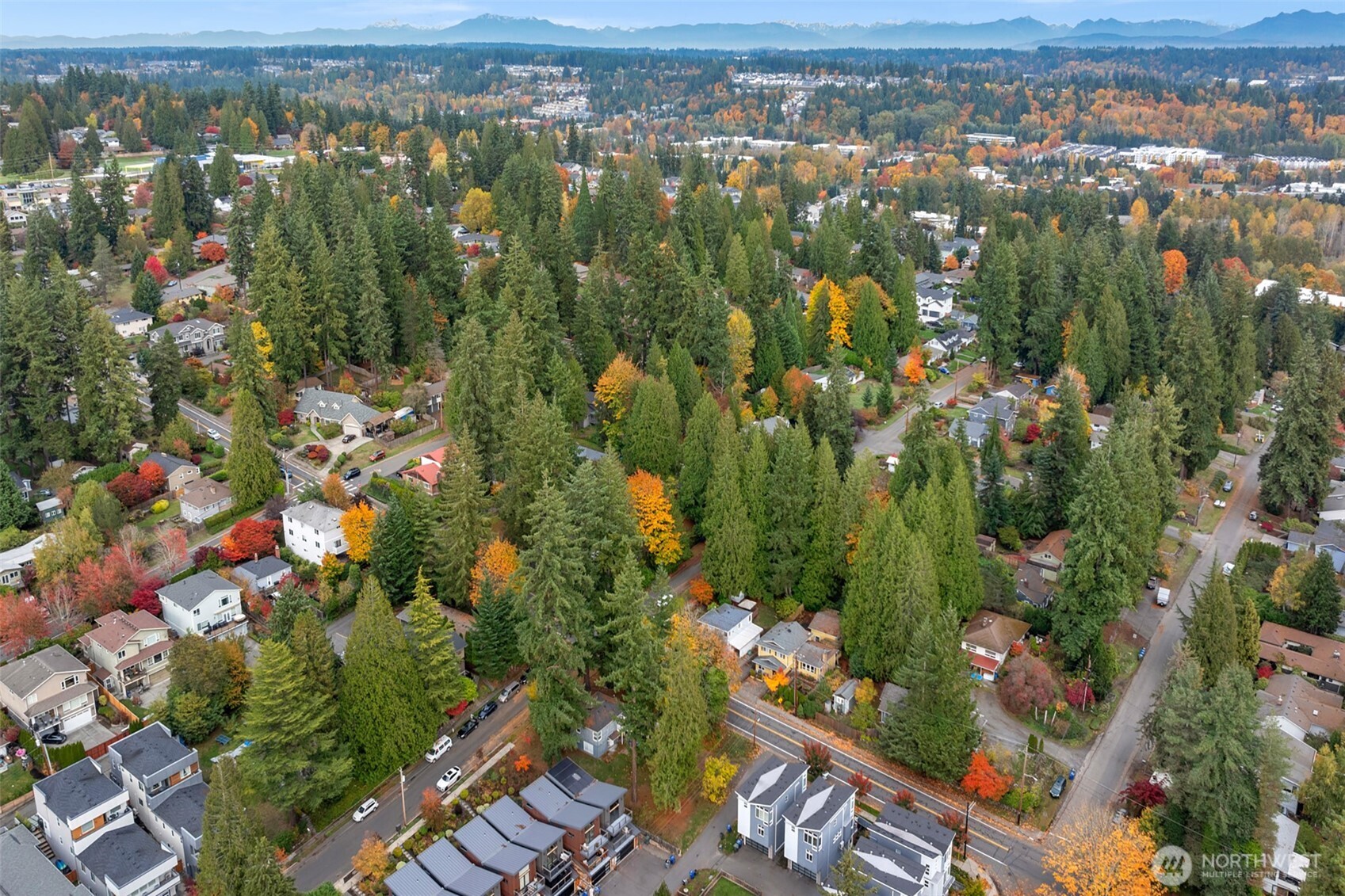10335 Northeast 189th Street Bothell, WA 98011 - Photo 8 of 11 an aerial view of a city with lots of residential buildings