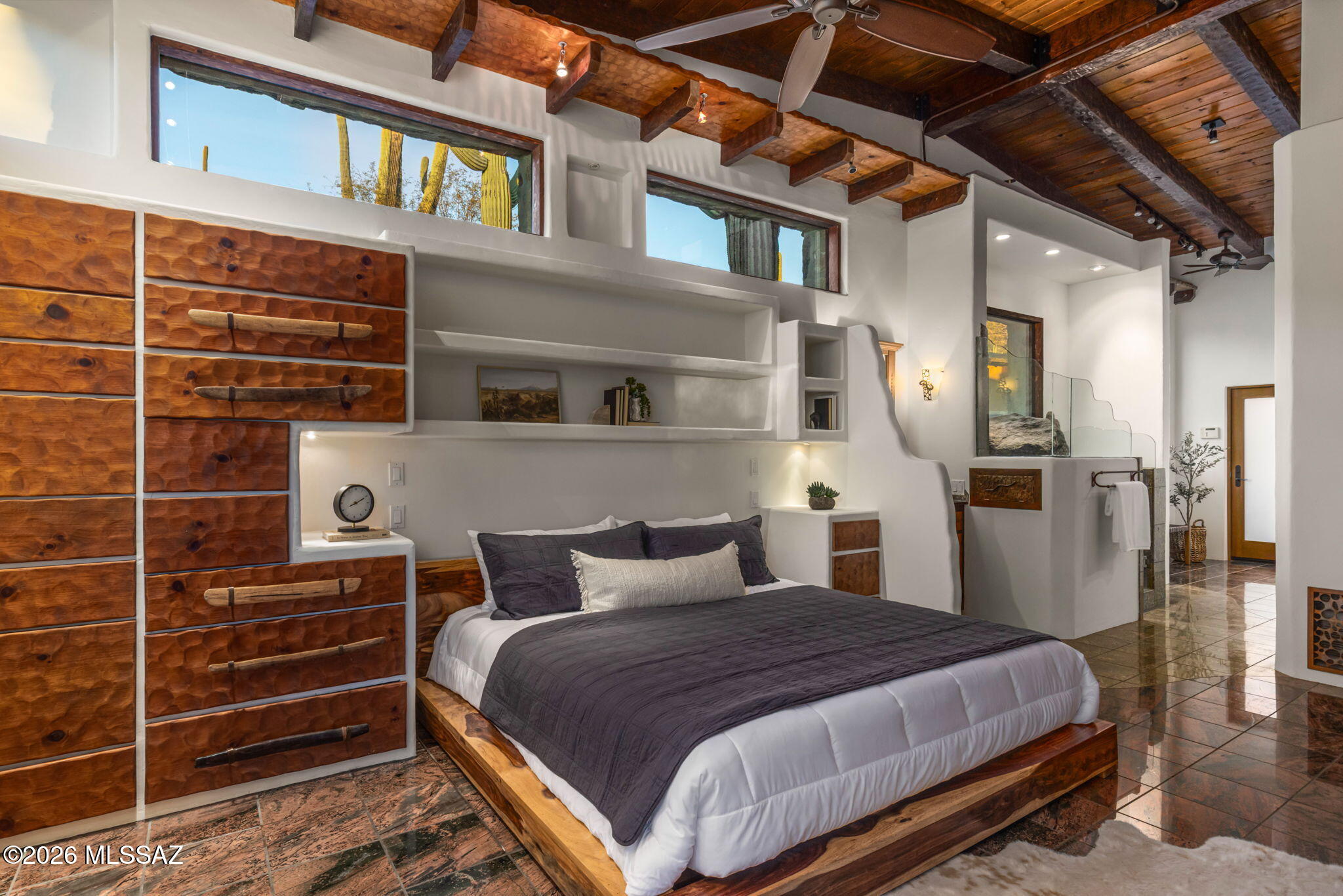 6550 North Rattlesnake Canyon Road Tucson, AZ 85750 - Photo 23 of 51 Built-in Bed in Master Suite